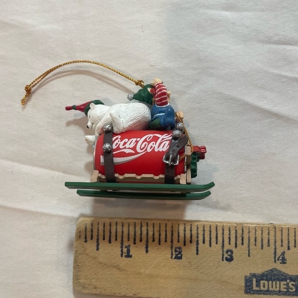 Lot Of 2 Coca Cola Christmas Ornaments 2003 Pearlescent Porcelain Bottle Works - Picture 10 of 16
